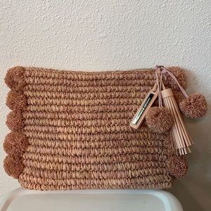 Loeffler Randall Pom Pom Woven Clutch